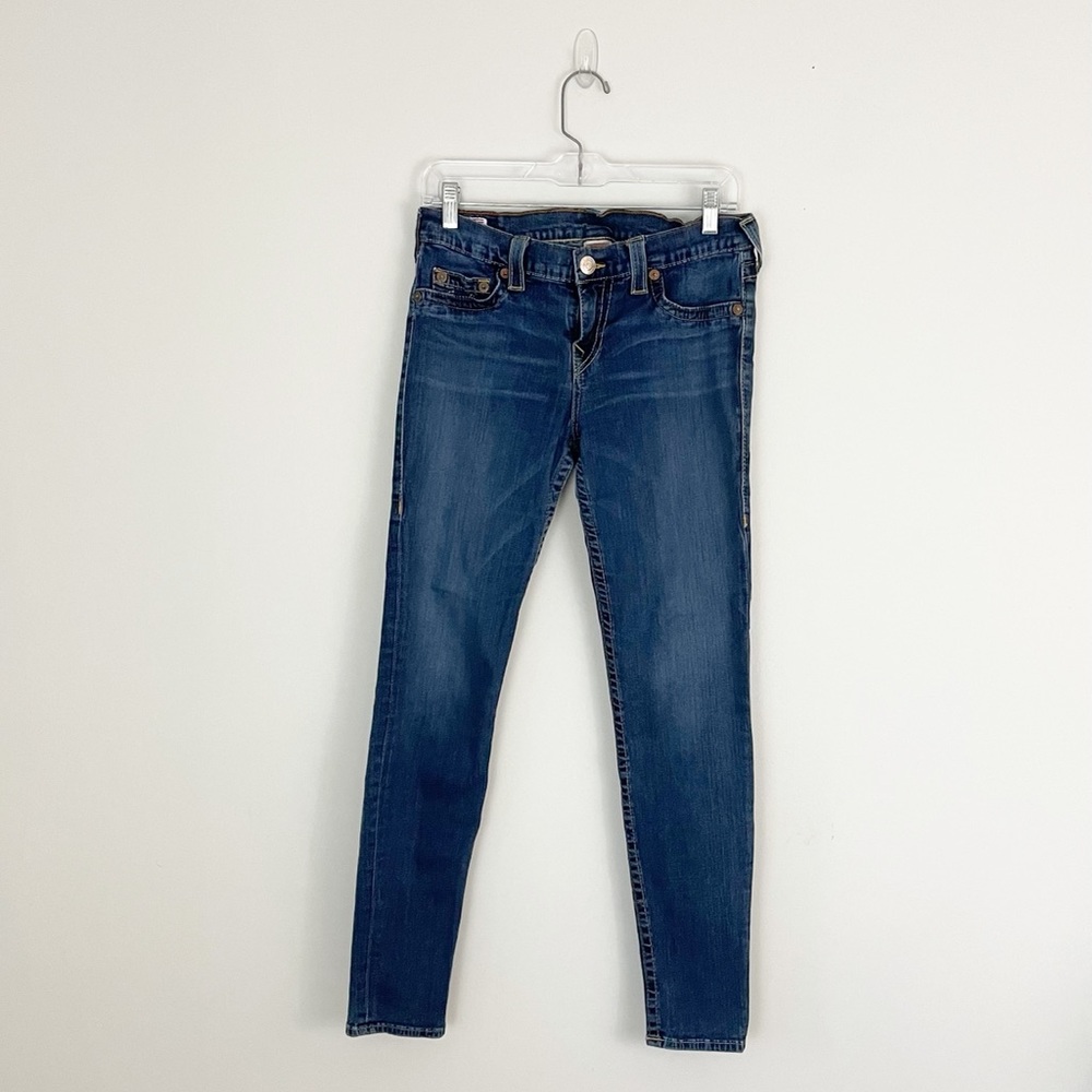 True Religion Women's Casey Super Skinny Jeans Medium Wash Size 32